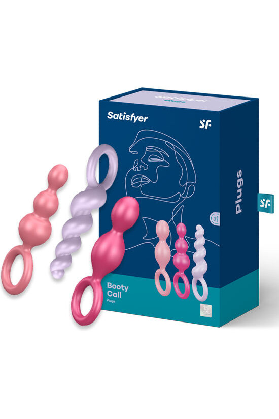 SATISFYER - SET 3 PZ TAPPI ANAL TRICOLORE