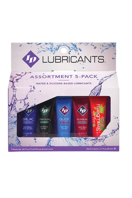 ID JUICY LUBE - CONFEZIONE ASSORTITA DA 5 TUBI LUBRIFICANTI DA 12 ML