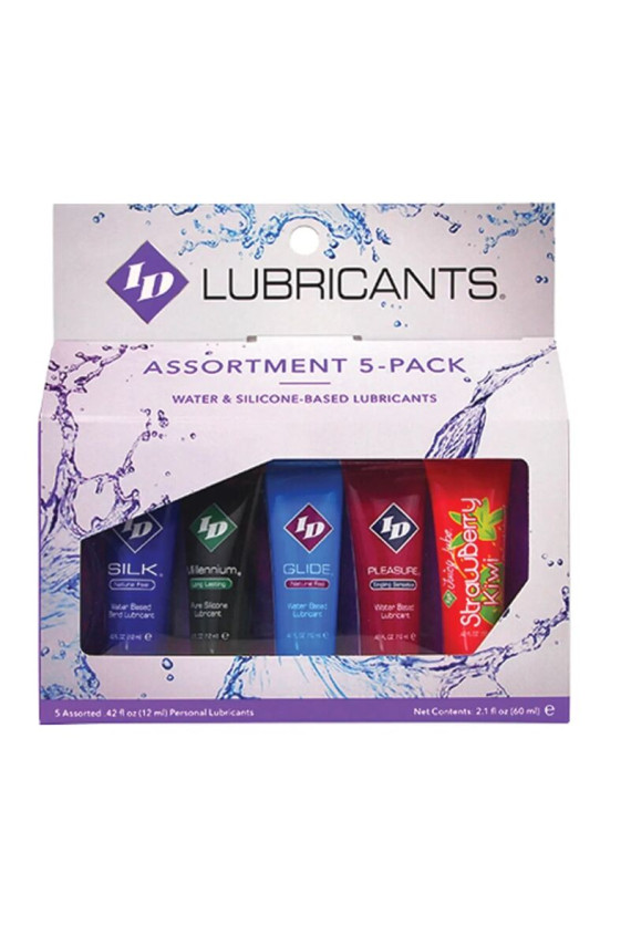 ID JUICY LUBE - CONFEZIONE ASSORTITA DA 5 TUBI LUBRIFICANTI DA 12 ML