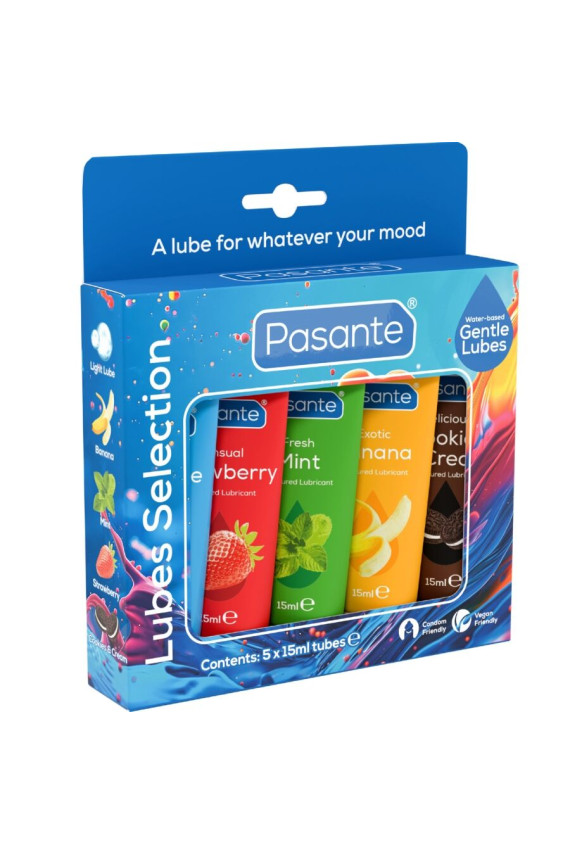PASANTE - CONFEZIONE LUBRIFICANTI AROMI ASSORTITI 5 UNITÀ X 15 ML