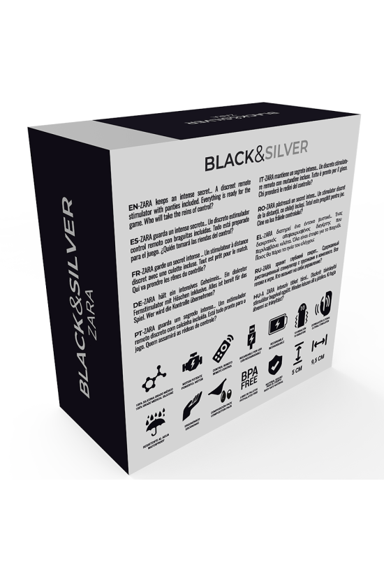 BLACK&SILVER - STIMOLATORE TELECOMANDO ZARA CON SLIP IN OMAGGIO