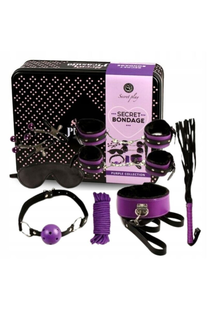 SECRETPLAY - BDSM SET 8PCS VIOLA / NERO.