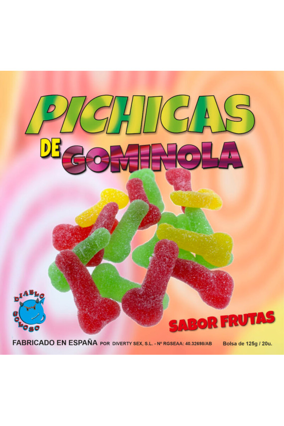 DIABLO GOLOSO - PICHITAS GUMMINOL ALLA FRUTTA CON ZUCCHERO