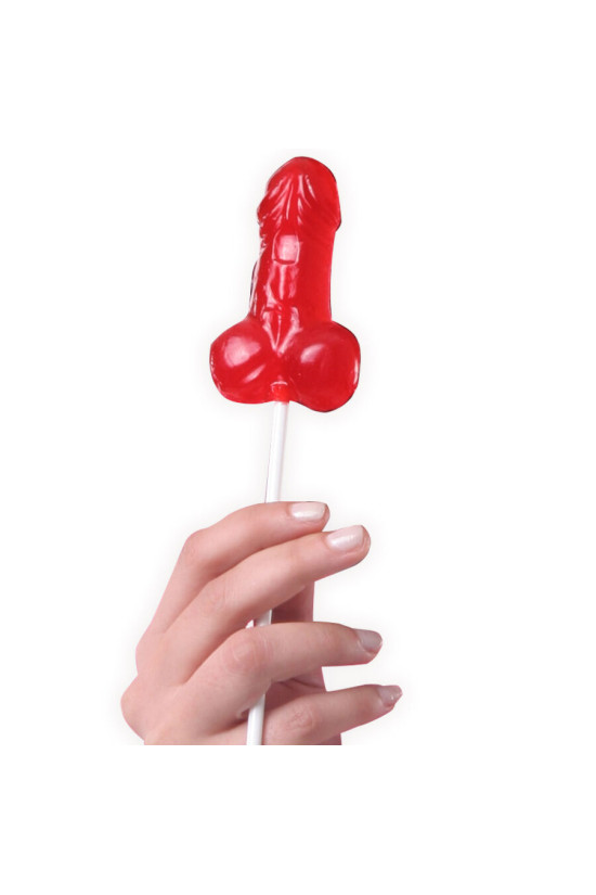 SECRETPLAY - LECCA-LECCA GOMMOSO ALLA FRAGOLA A FORMA DI PENE