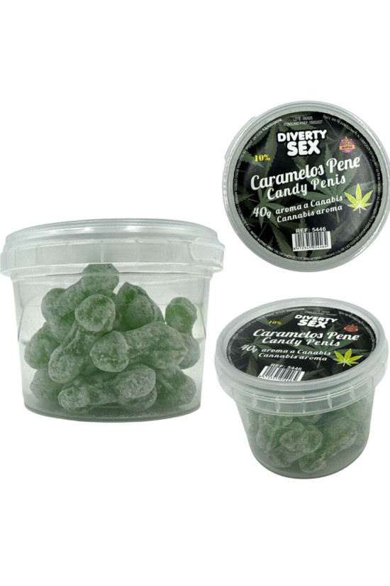 DIABLO GOLOSO - 20 CARAMELLE PER PENE AROMA CANNABIS