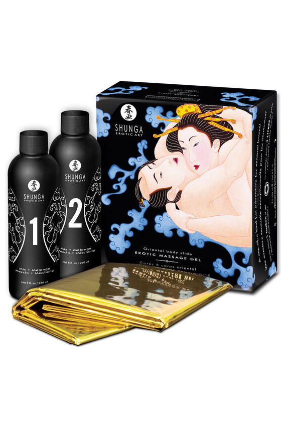 SHUNGA - GEL DA MASSAGGIO EROTICO CORPO A CORPO ORIENTALE AI FRUTTA ESOTICI