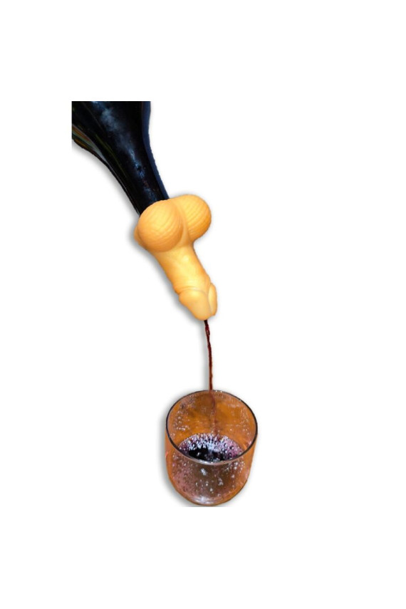 DIABLO PICANTE - DECANTER PER VINO A FORMA DI PENE DORATO