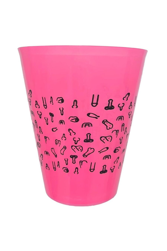 DIABLO PICANTE - TAZZA FUCSIA 500 ML CON PENI NERI