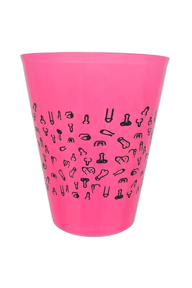 DIABLO PICANTE - TAZZA FUCSIA 500 ML CON PENI NERI