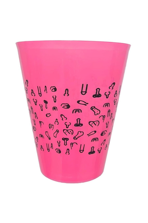 DIABLO PICANTE - TAZZA FUCSIA 500 ML CON PENI NERI