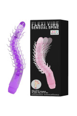 BAILE - DILDO VIBRANTE FLESSIBILE SENSUAL SPINE FLEXI VIBE LILLA 23.5 CM