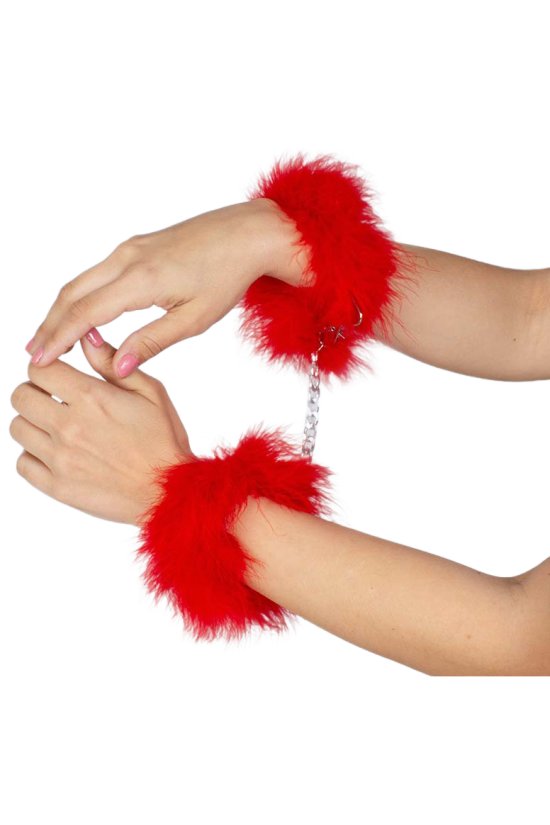 GIOCO SEGRETO - MANETTE MARABOU ROSSO