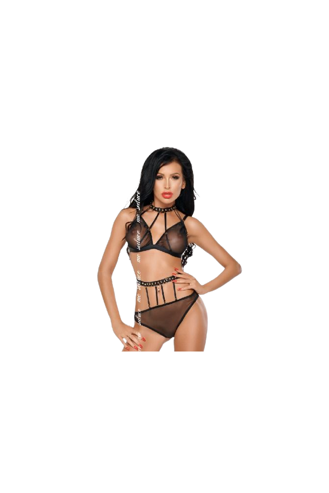 ME-SEDUCE - DOTTY SET DUE PEZZI NERO S/M