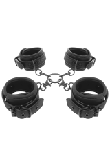 FETISH SUBMISSIVE - SET DI MANETTE PER MANI E CAVIGLIE CON FODERA IN NOPRENE