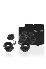 FETISH SUBMISSIVE - SET DI MANETTE PER MANI E CAVIGLIE CON FODERA IN NOPRENE