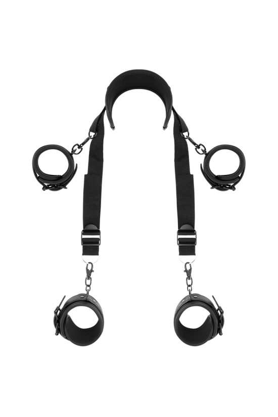 FETISH SUBMISSIVE - POSIZIONE MASTER CON 4 MANETTE RIVESTITE IN NOPRENE