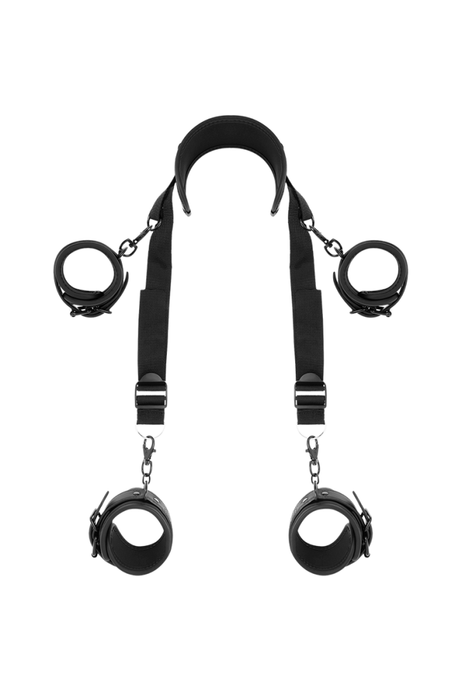 FETISH SUBMISSIVE - POSIZIONE MASTER CON 4 MANETTE RIVESTITE IN NOPRENE