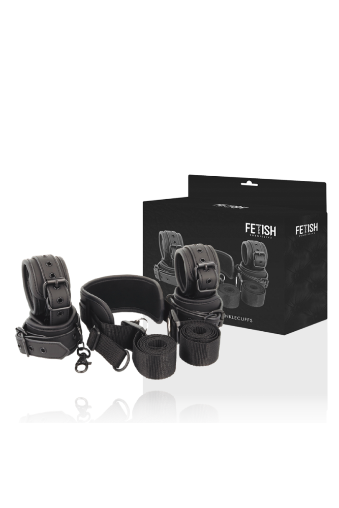 FETISH SUBMISSIVE - POSIZIONE MASTER CON 4 MANETTE RIVESTITE IN NOPRENE