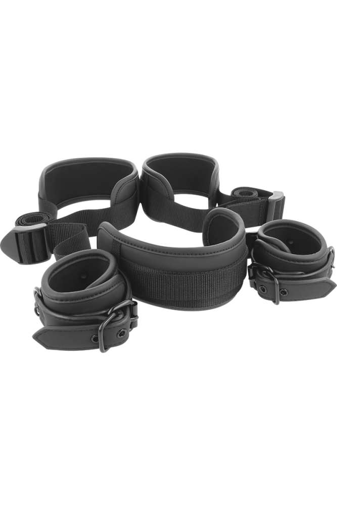 FETISH SUBMISSIVE - POSIZIONE MASTER CON 4 MANETTE RIVESTITE IN NOPRENE