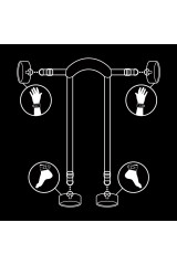 FETISH SUBMISSIVE - POSIZIONE MASTER CON 4 MANETTE RIVESTITE IN NOPRENE