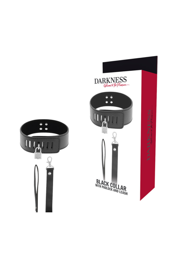 DARKNESS - COLLARE BDSM CON CHIUSURA NERA