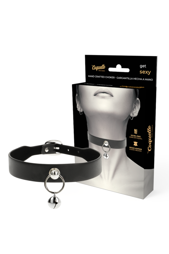 COQUETTE CHIC DESIRE - COLLANA IN PELLE VEGANA ACCESSORIO DONNA SONAGLIO/CERCHIO