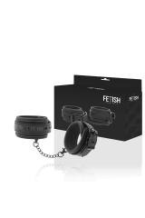 FETISH SUBMISSIVE - POLSINI ALLA CAVIGLIA IN PELLE VEGANA CON FODERA IN NOPRENE