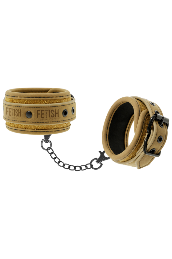 FETISH SOTTOMESSA ORIGINE - FODERA IN NEOPRENE MANICOTTI PER CAVIGLIA IN PELLE VEGANA