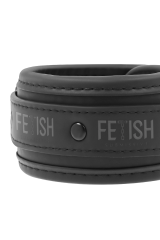 FETISH SUBMISSIVE - COLLANA E MANETTE IN PELLE VEGANA CON FODERA IN NOPRENE