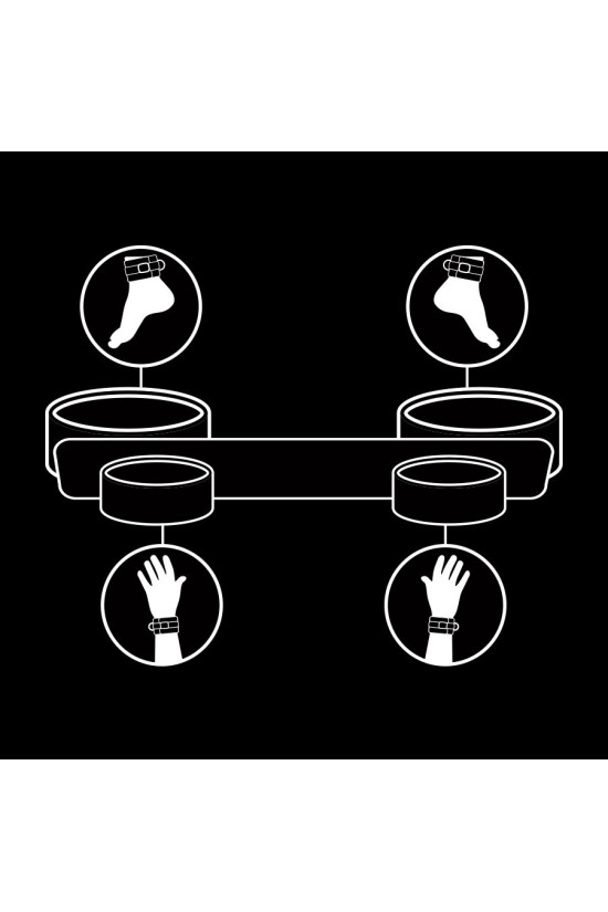 FETISH SUBMISSIVE - BARRA DI DIFFUSORE BONDAGE CON FODERA IN NOPRENE