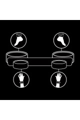 FETISH SUBMISSIVE - BARRA DI DIFFUSORE BONDAGE CON FODERA IN NOPRENE