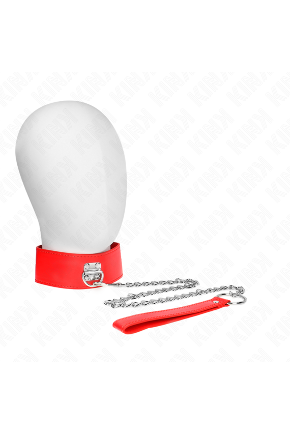 KINK - COLLANA CON CINTURA 65 CM CON LARGO CINTURINO ROSSO REGOLABILE 33