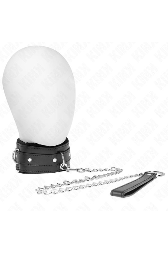 KINK - COLLARE CON GUINZAGLIO 65 CM CON RESTRIZIONI NERO 36-42 CM X 5