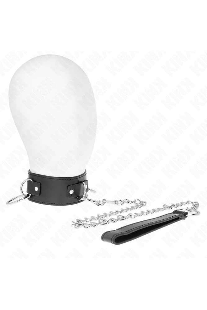 KINK - COLLANA CON GUINZAGLIO 65 CM 3 MODELLO ANELLI 2 REGOLABILE 36-43 CM X 5 CM