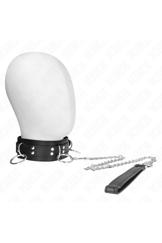 KINK - COLLANA SCHIAVITÙ 3 ANELLI CON CINTURINO 80 CM 53 X 5 CM