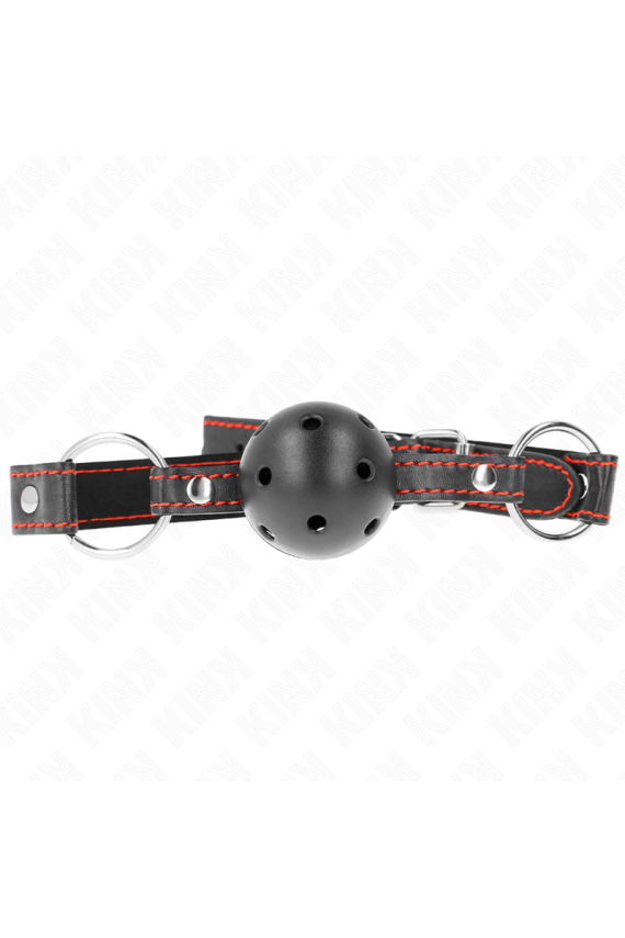 KINK - BALL GAG HOLLOW HARD NERO MODELLO 2 65 x 2