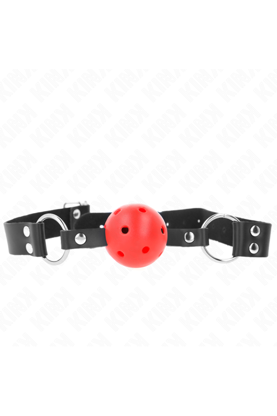 KINK - PALLA TRASPIRANTE BAVAGLIO 4 CM CON DOPPIO RIVETTO ROSSO 62