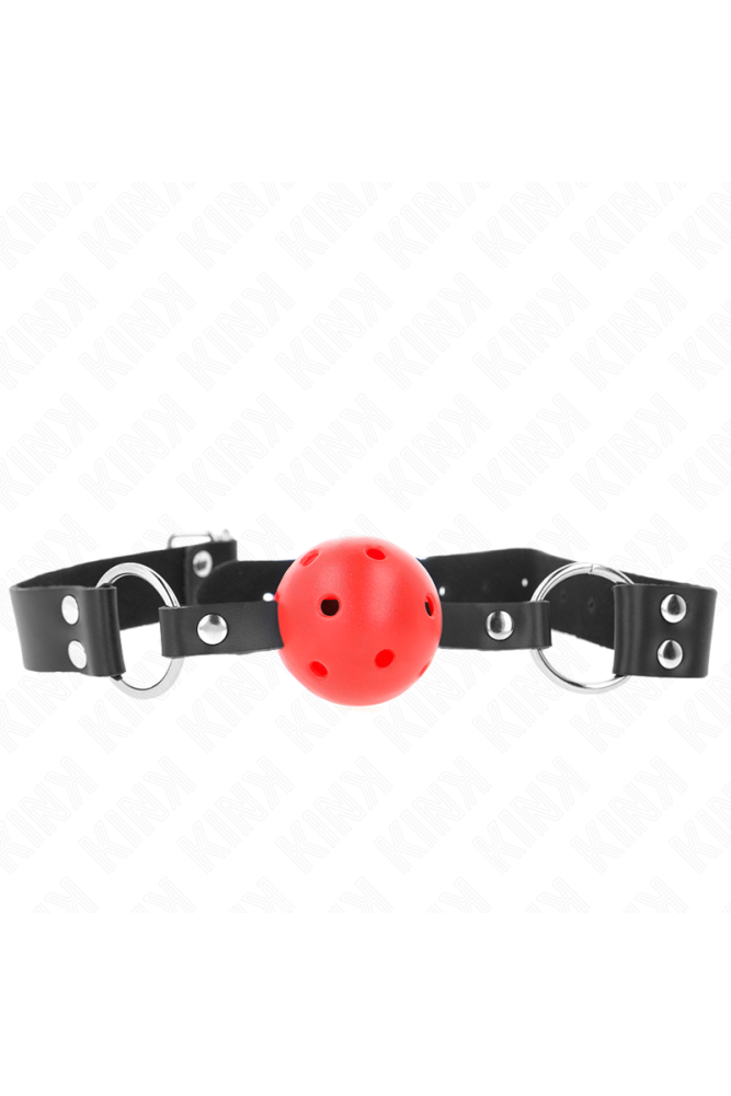 KINK - PALLA TRASPIRANTE BAVAGLIO 4 CM CON DOPPIO RIVETTO ROSSO 62