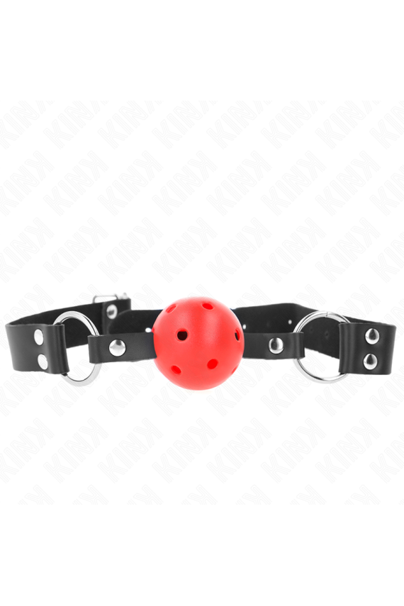 KINK - PALLA TRASPIRANTE BAVAGLIO 4 CM CON DOPPIO RIVETTO ROSSO 62