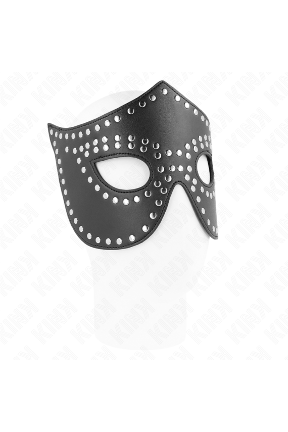 KINK - MASCHERA IN SIMILPELLE CON RIVETTI MODELLO 2 30 x 12 CM