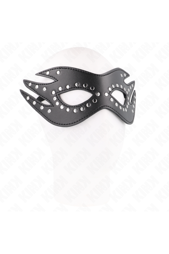 KINK - MASCHERA IN SIMILPELLE CON RIVETTI MODELLO 3 26 x 9
