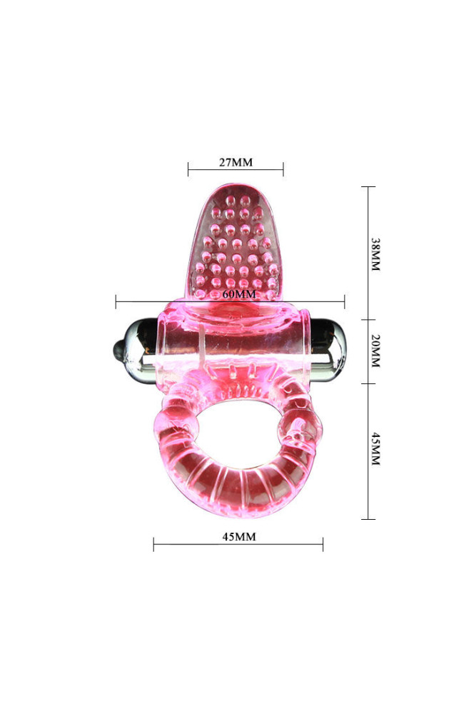 BAILE - ANELLO DOLCE ABS 10 RITMI ANELLO VIBRATORE PENE ROSA