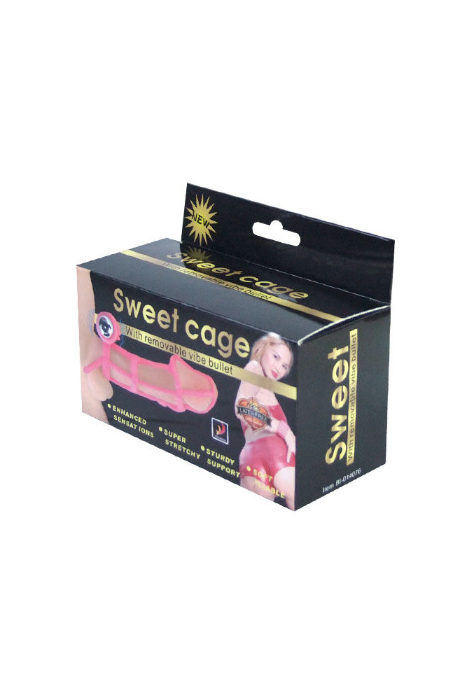 BAILE - COPERTURA E ANELLO IN SILICONE DOLCI 10 RITMI PER IL PENE ROSA