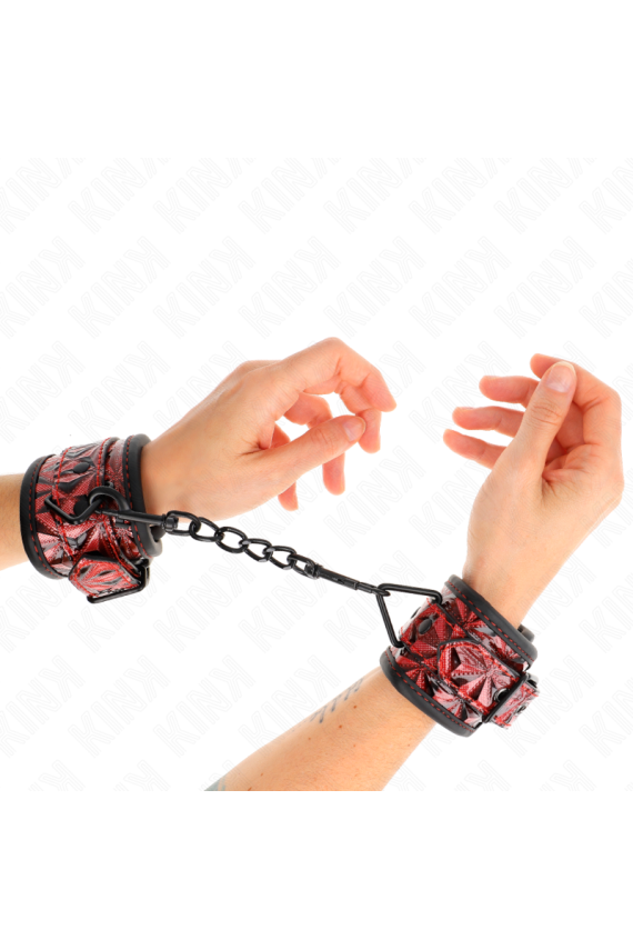 KINK - RESISTENZA DA POLSO CON MOTIVO A DIAMANTI ROSSO SCURO REGOLABILE 17-26 CM X 5