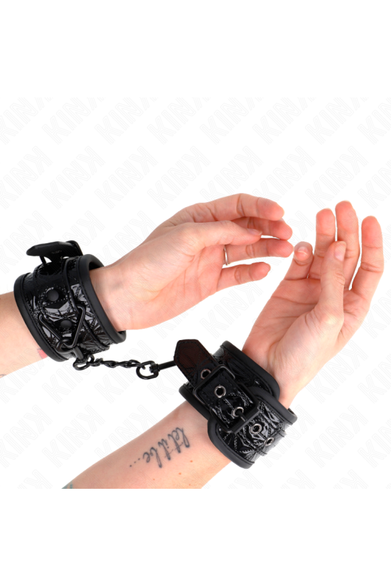 KINK - RESISTENZA DA POLSO CON MOTIVO A DIAMANTI NERO REGOLABILE 17-26 CM X 5