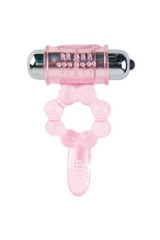 BAILE - ANELLO IN SILICONE 10 RITMI DI LINGUA CON VIBRAZIONE ROSA