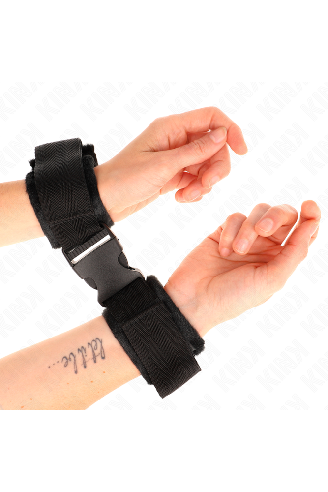 KINK - TENUTA DA POLSO IN NYLON HOOK&LOOP ROSSO-NERO MODELLO 1 REGOLABILE 25-35 CM X 6 CM