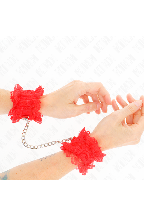 KINK - CINTURINO DA POLSO ELASTICO IN PIZZO ROSSO