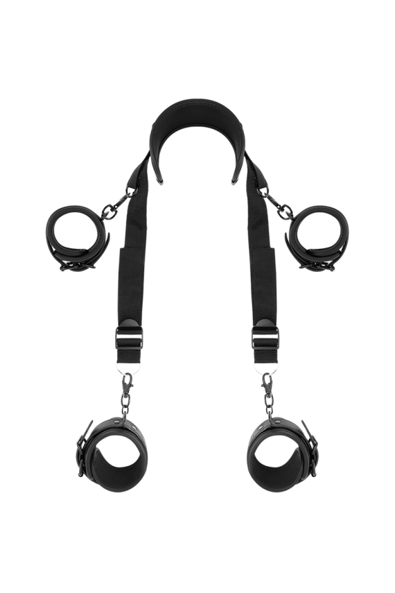 FETISH SUBMISSIVE - POSIZIONE MASTER CON 4 MANETTE RIVESTITE IN NOPRENE