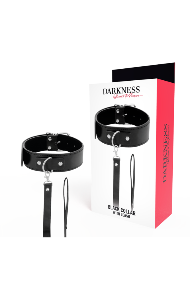 DARKNESS - COLLANA POSTURA CON CATENA IN PELLE